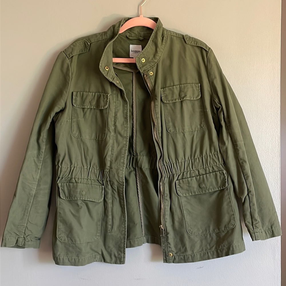 Kensie Jeans Lightweight Military Jacket L